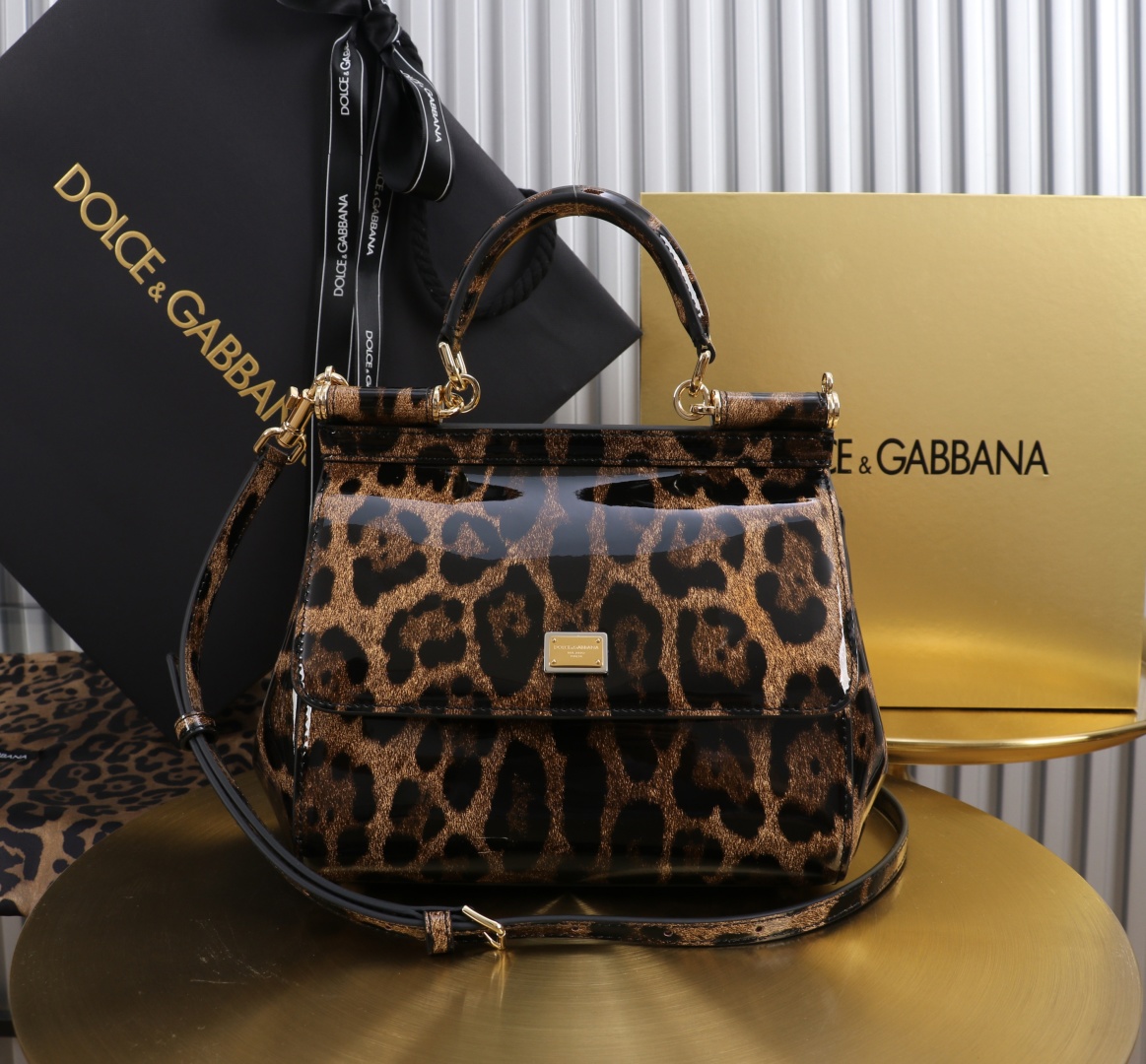 Dolce & Gabbana Sicily Leopard Print Leather Top Handle Satchel Bag, 21x16x8cm 3 cmp a1751566954831 3782