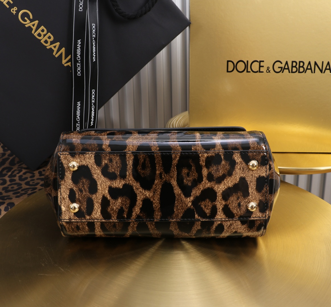 Dolce & Gabbana Sicily Leopard Print Leather Top Handle Satchel Bag, 21x16x8cm 6 cmp a1751566954842 3303