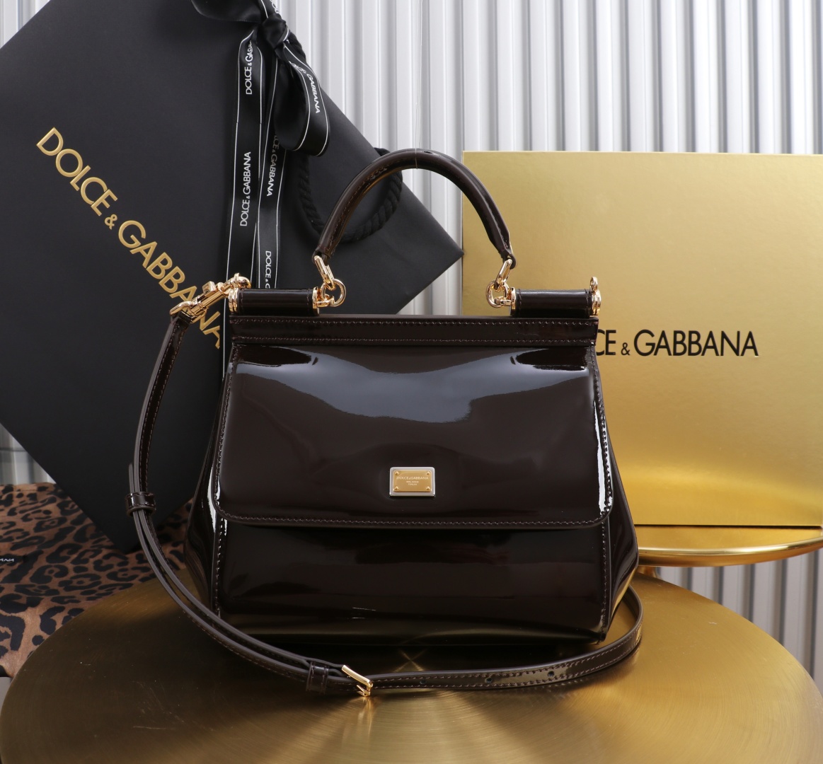 Dolce & Gabbana Sicily Small Leather Satchel Top Handle Crossbody Bag 3 cmp a1751567064797 5068