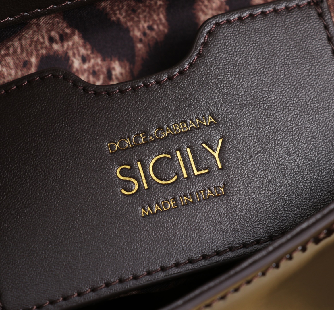 Dolce & Gabbana Sicily Small Leather Satchel Top Handle Crossbody Bag 10 cmp a1751567073050 1281