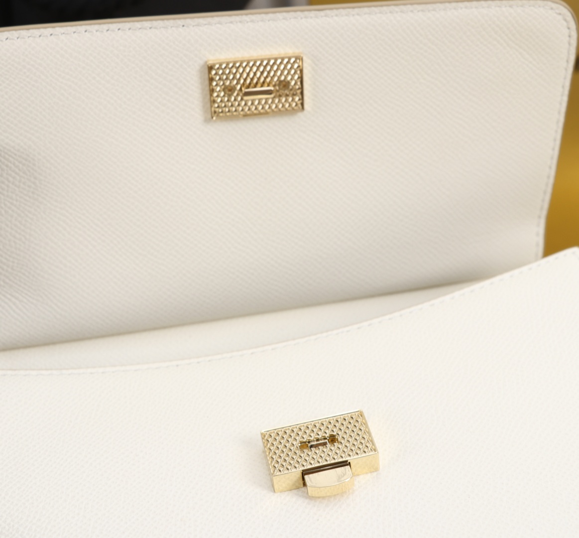 Dolce & Gabbana Sicily 11125 White Leather Top Handle Bag, 21x16x8cm 8 cmp a1752232733587 7650