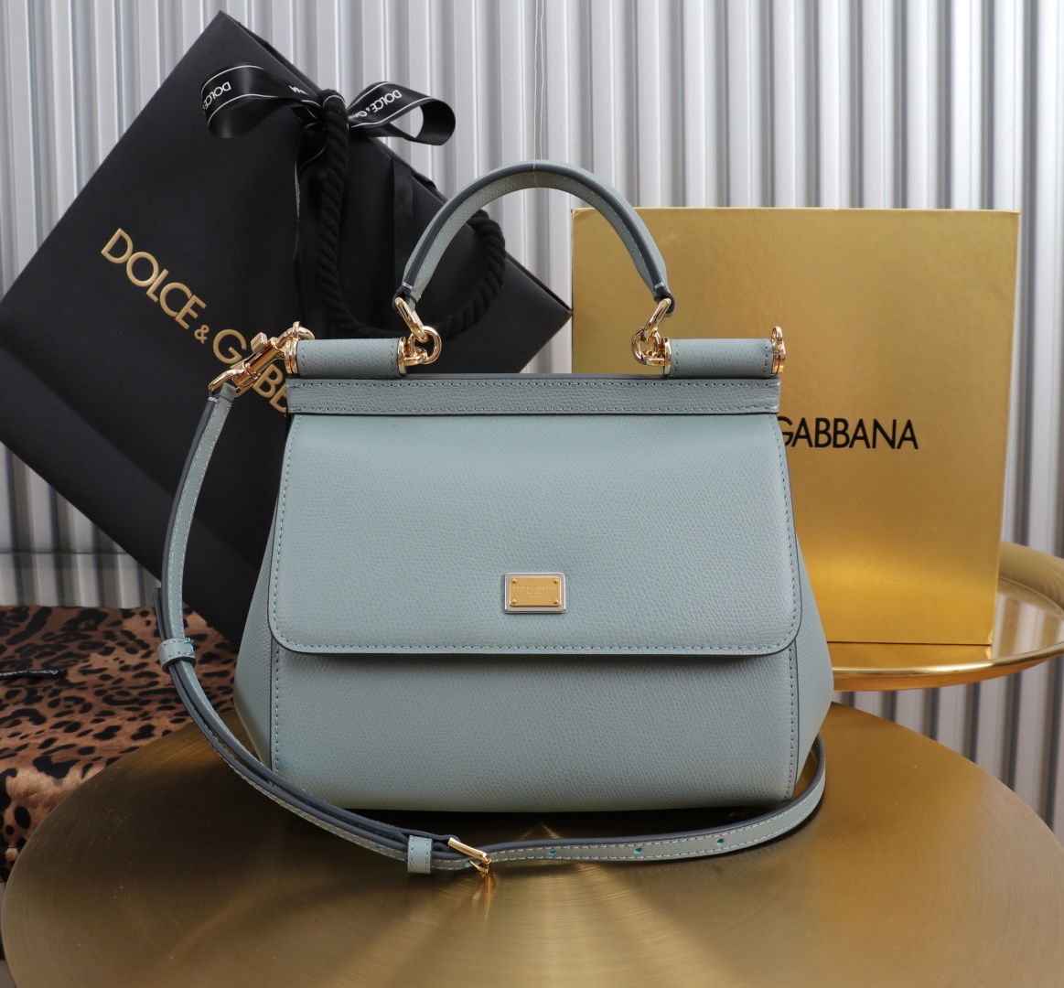 Dolce & Gabbana Sicily 11125 Blue Leather Top Handle Bag, 21 x 16 x 8 cm 3 cmp a1752232747476 5543