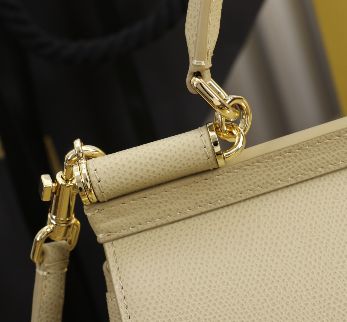 Dolce & Gabbana Sicily 11125 Beige Leather Top Handle Satchel Bag, 21x16x8cm 9 cmp a1752232753410 2861