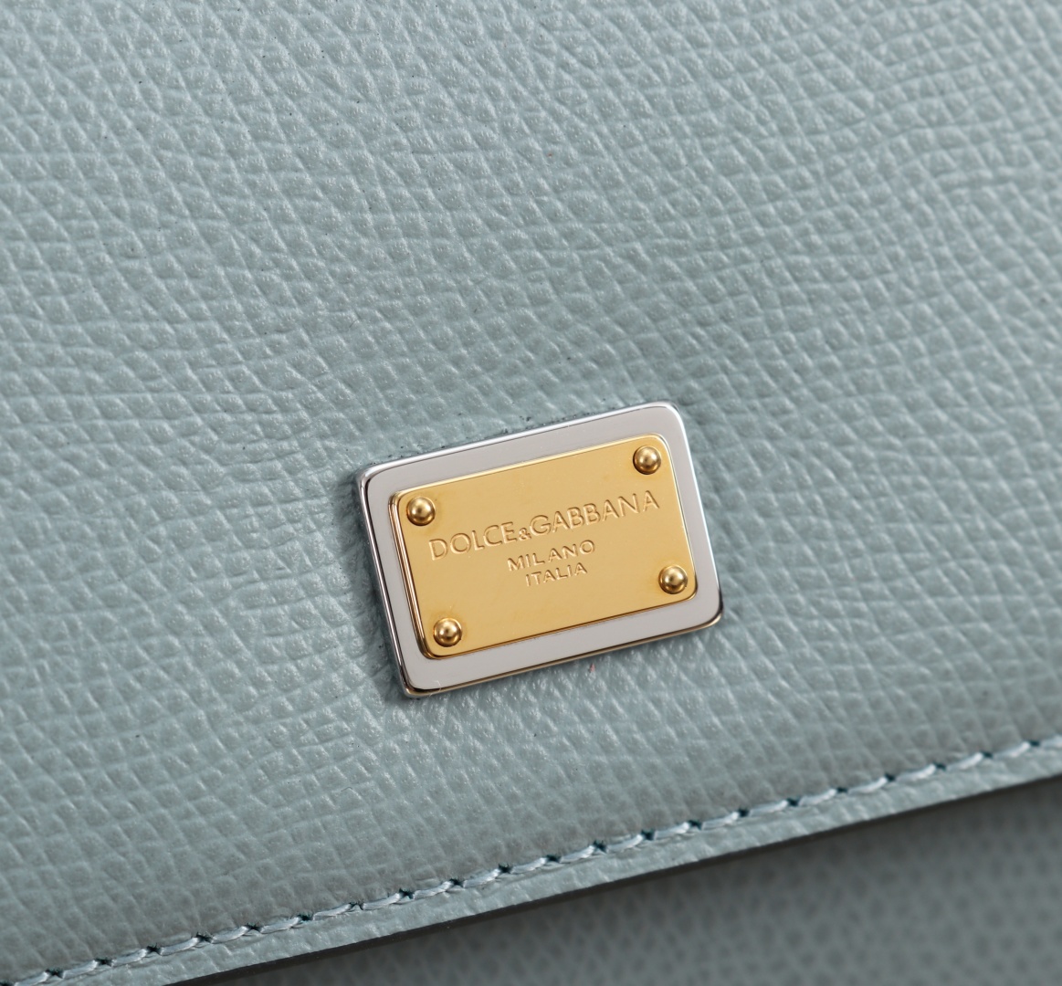 Dolce & Gabbana Sicily 11125 Blue Leather Top Handle Bag, 21 x 16 x 8 cm 10 cmp a1752232756549 3813