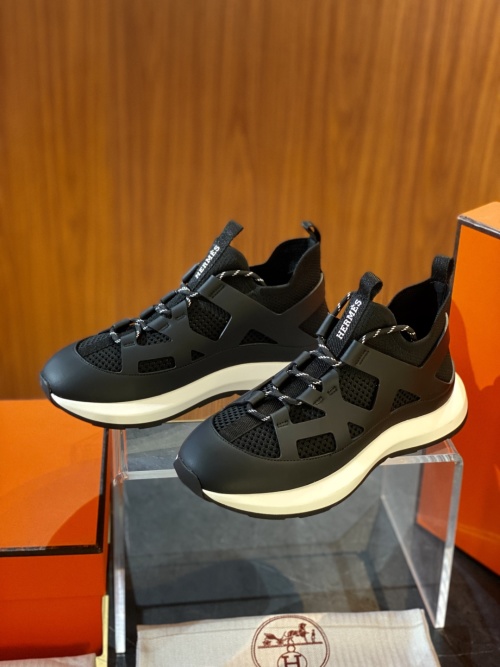 Hermès Katana Summer Breathable Sneakers Knit and Calfskin Lightweight Shoes 1 Hermès Katana Summer Breathable Sneakers Knit and Calfskin Lightweight Shoes