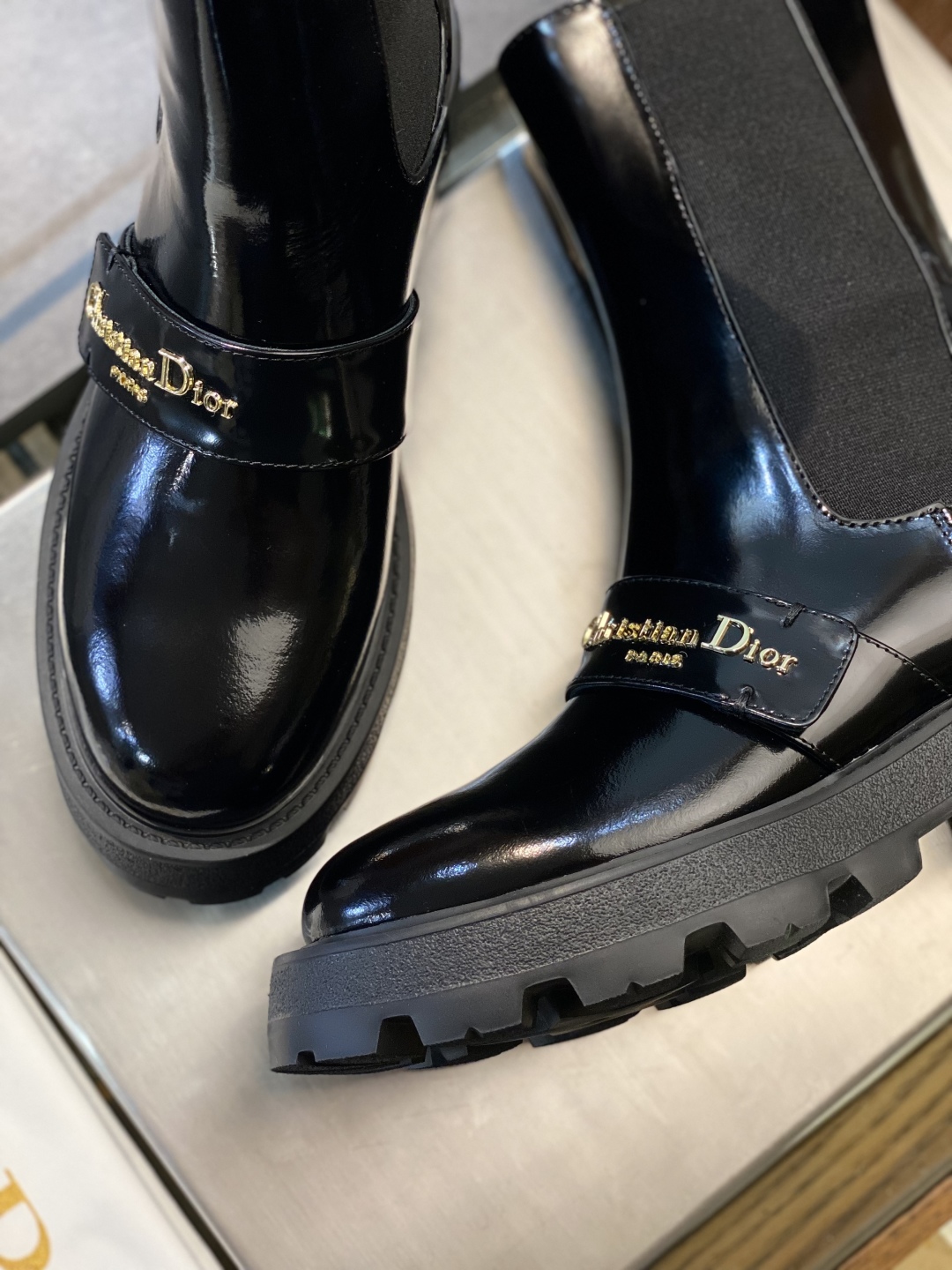 Dior D-Major Black Leather Ankle Boots for Women, Stylish and Comfortable 10 cmp i1755592734239 3269 0 8