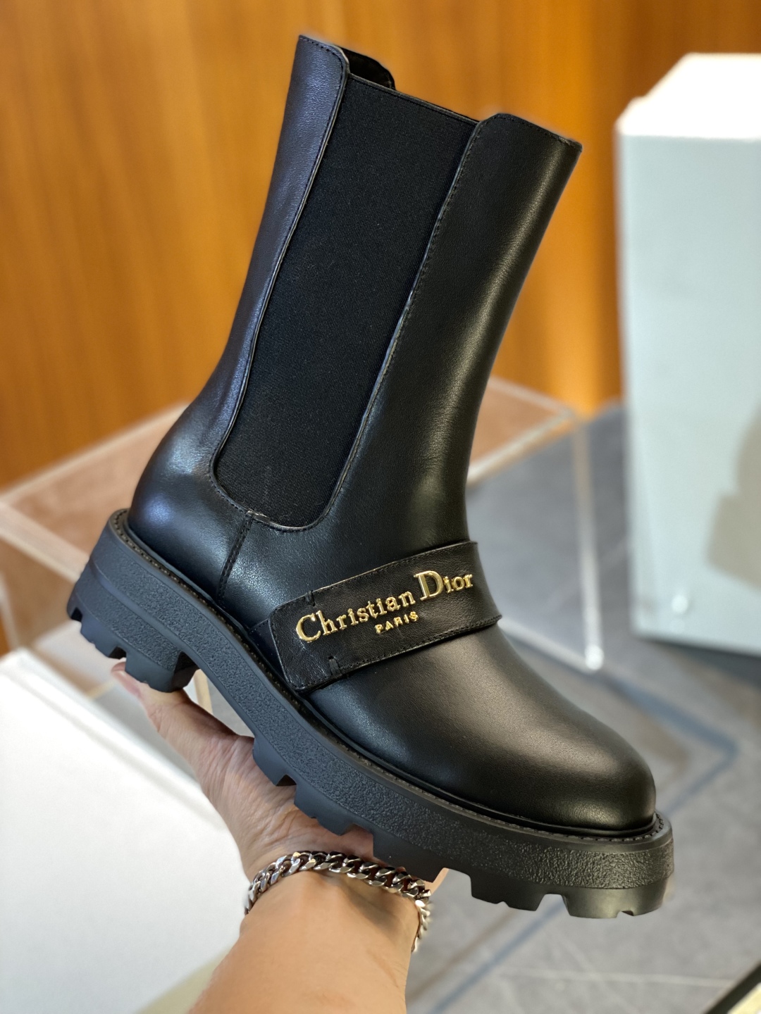 Dior D-Major Black Leather Ankle Boots for Women, Stylish and Comfortable 3 cmp i1755592736287 4509 0 0