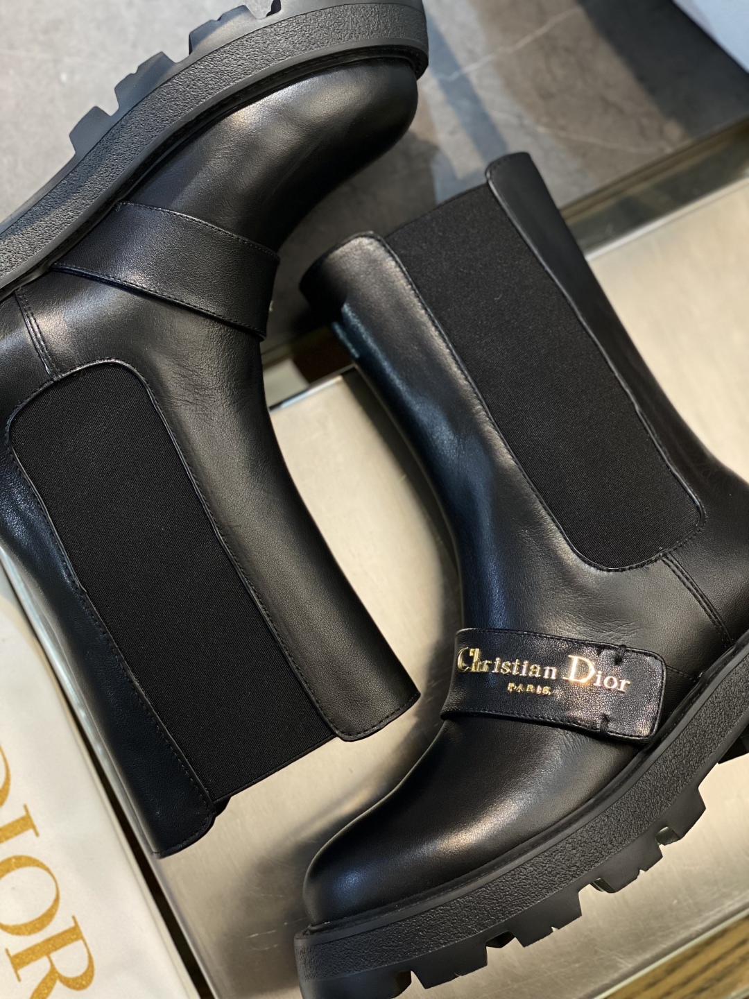 Dior D-Major Black Leather Ankle Boots for Women, Stylish and Comfortable 4 cmp i1755592736308 4205 0 6
