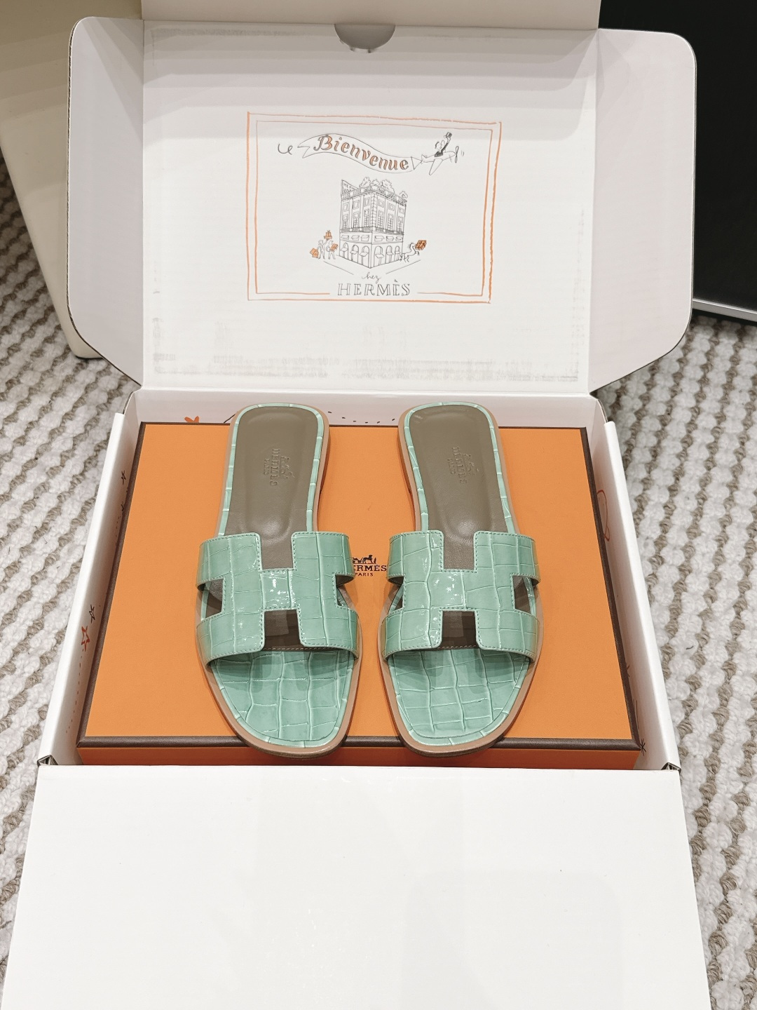 Женские шлёпанцы H-образные Hermès