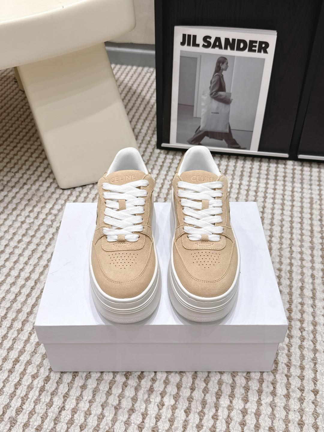 Кроссовки Celine Runner женские бежевые