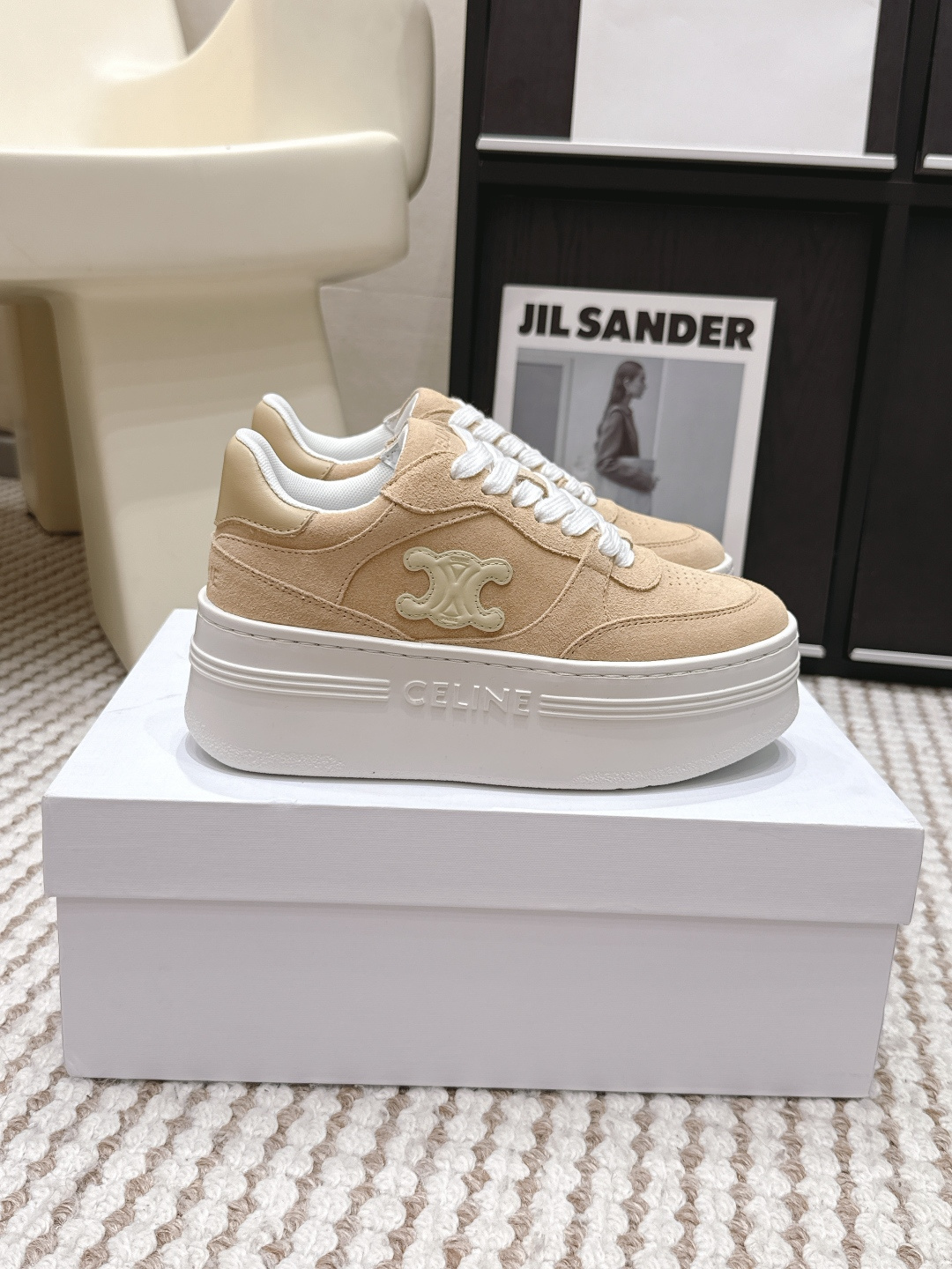 Кроссовки Celine Runner женские бежевые