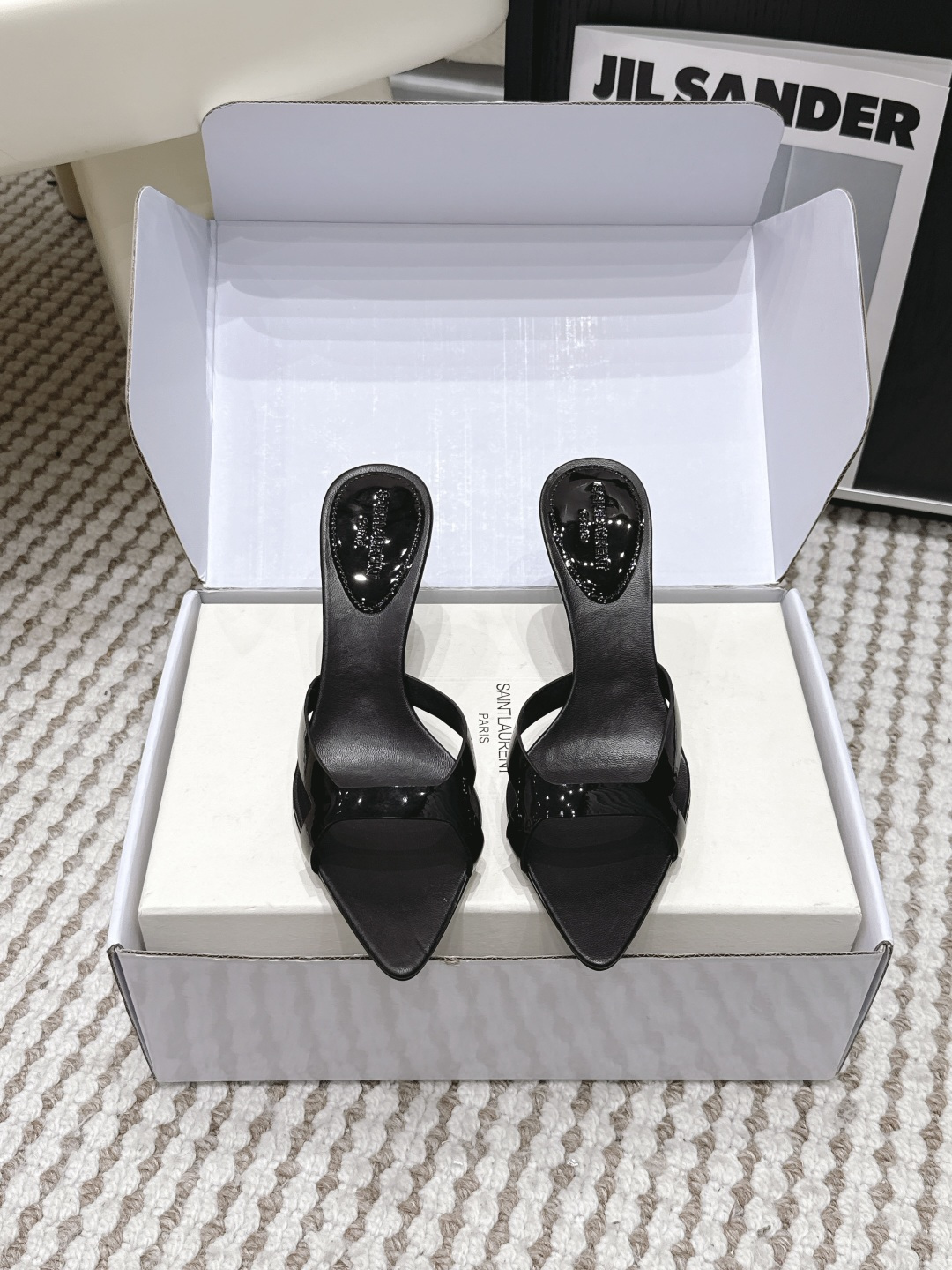 Мюли Saint Laurent женские на шпильке