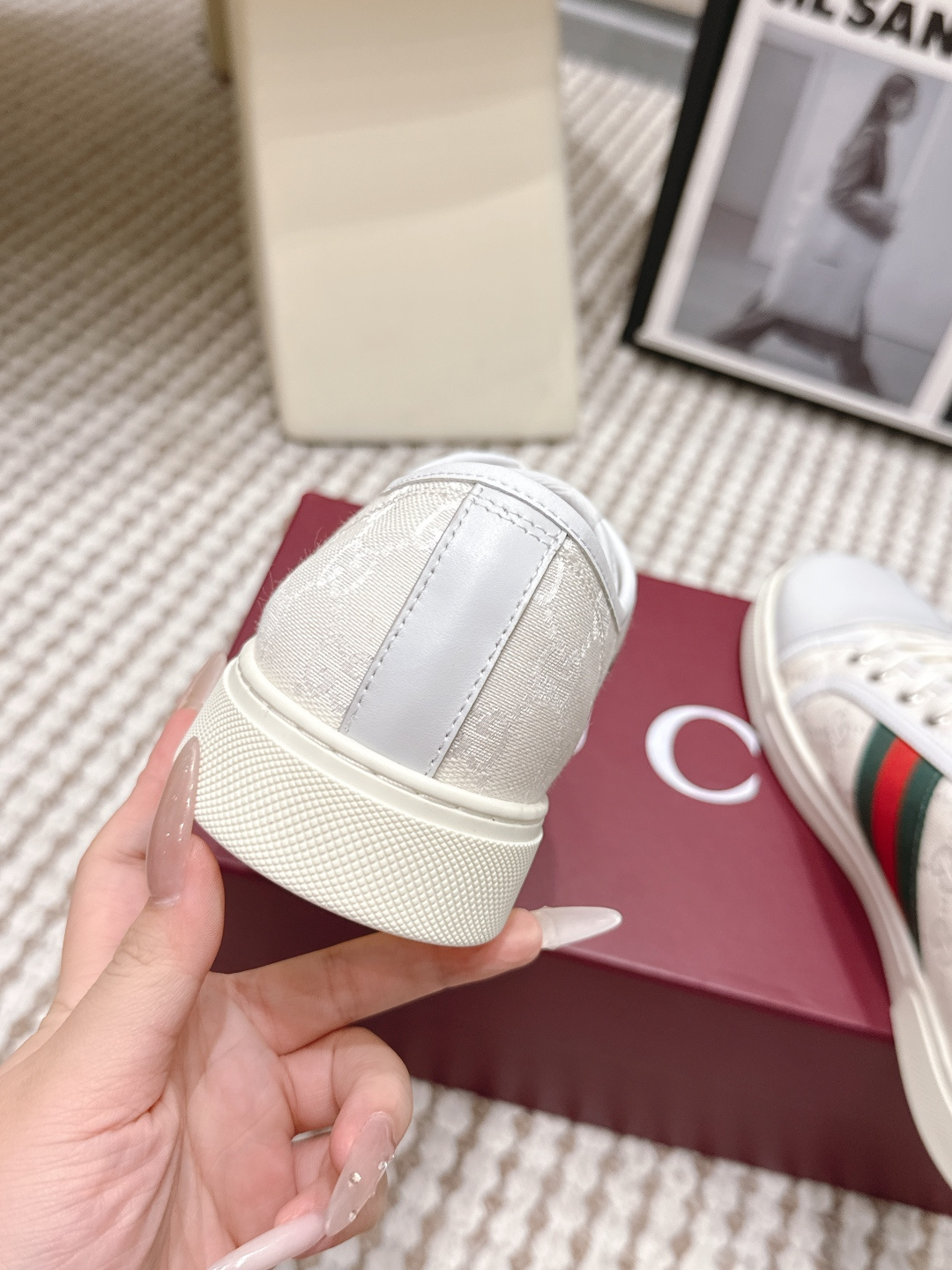 Gucci Style White Leather Women's Shoes style reference detail image 9 from source 784632