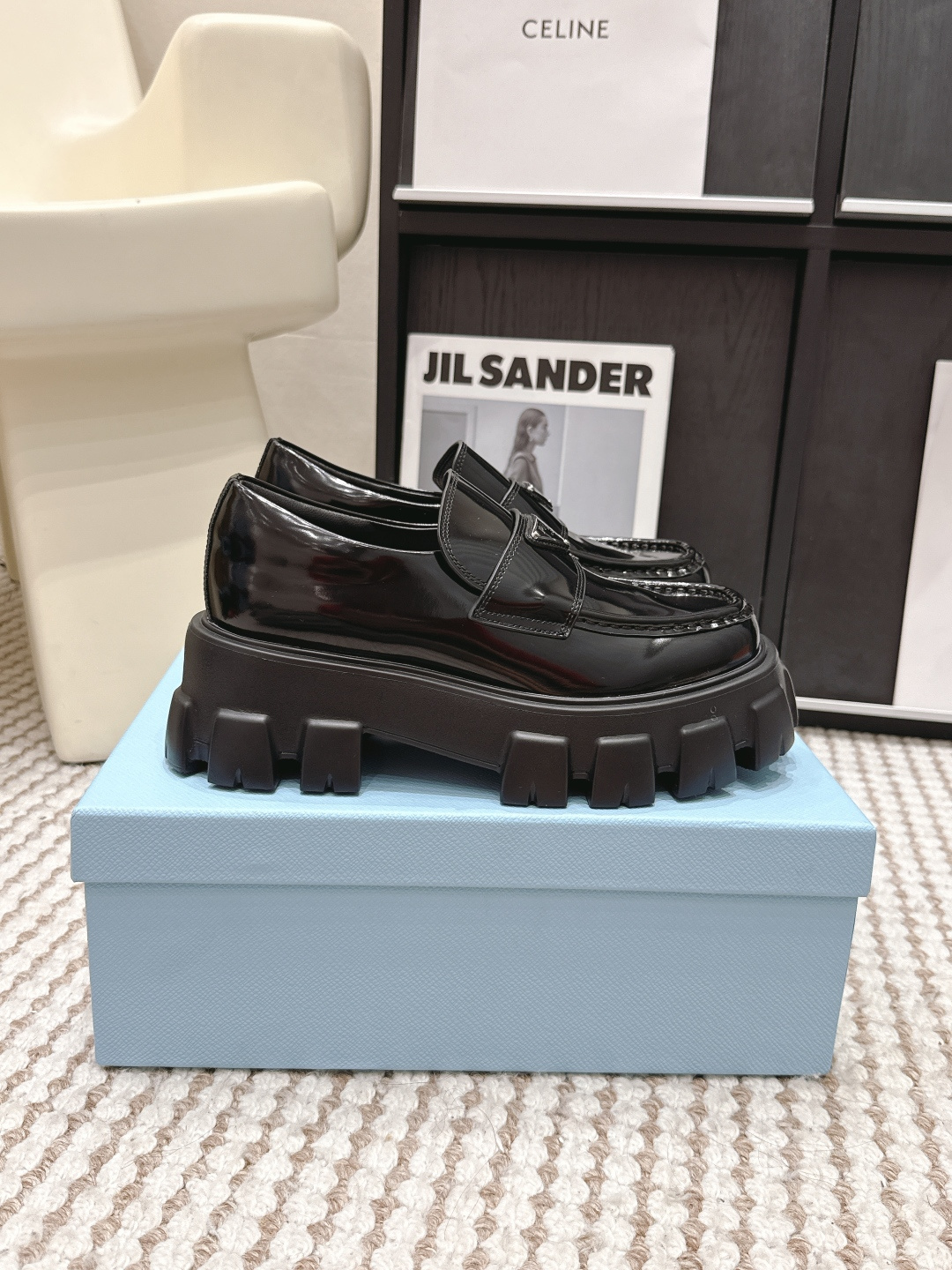 Prada Style Leather Women's Shoes style reference detail image 2 from source 784870