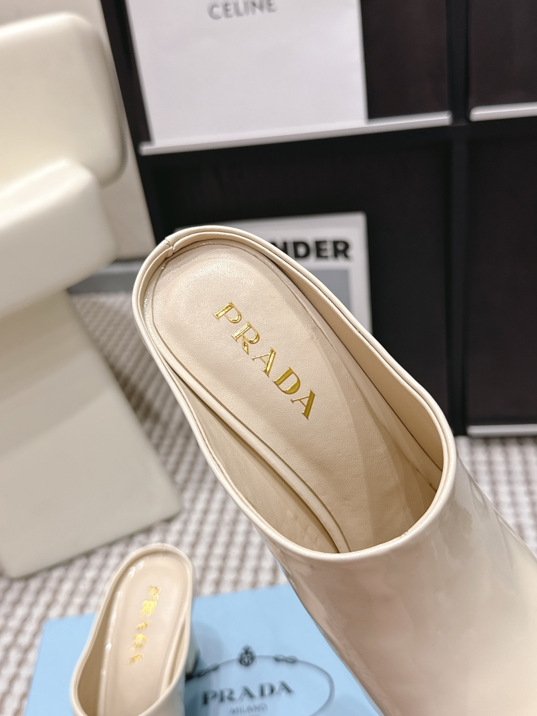 Prada Style Leather Women's Shoes style reference detail image 6 from source 784874