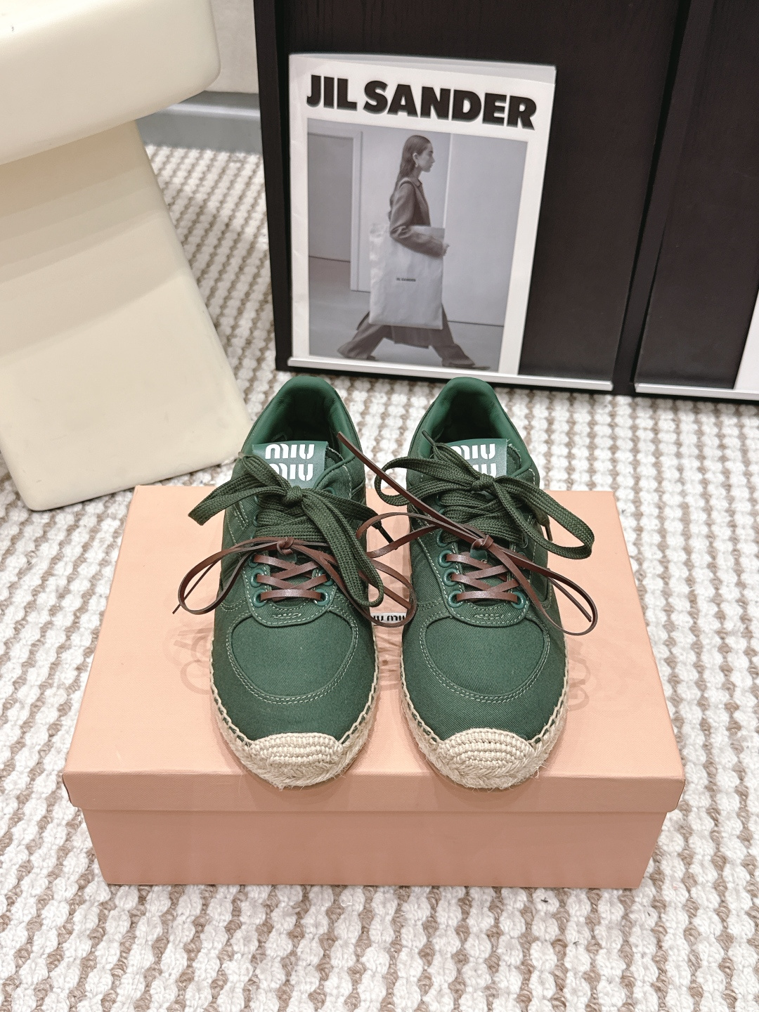Женские летние эспадрильи с плетеной подошвой, Miumiu Miu Miu