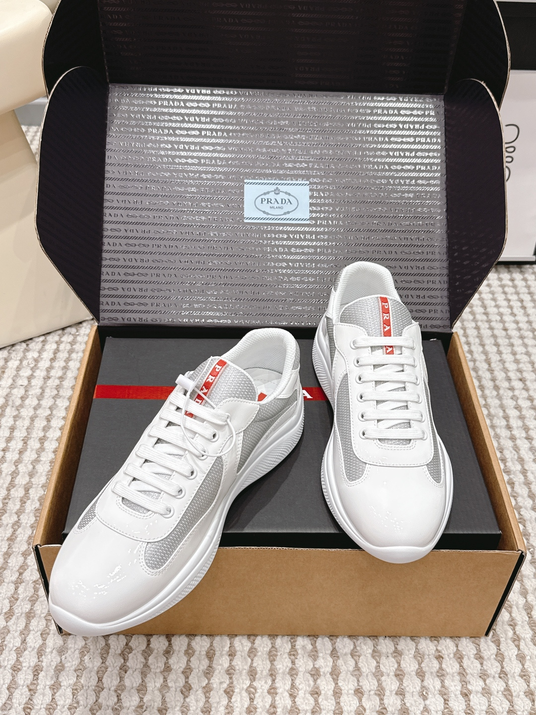 Prada Style Leather Women's Shoes style reference detail image 4 from source 784858
