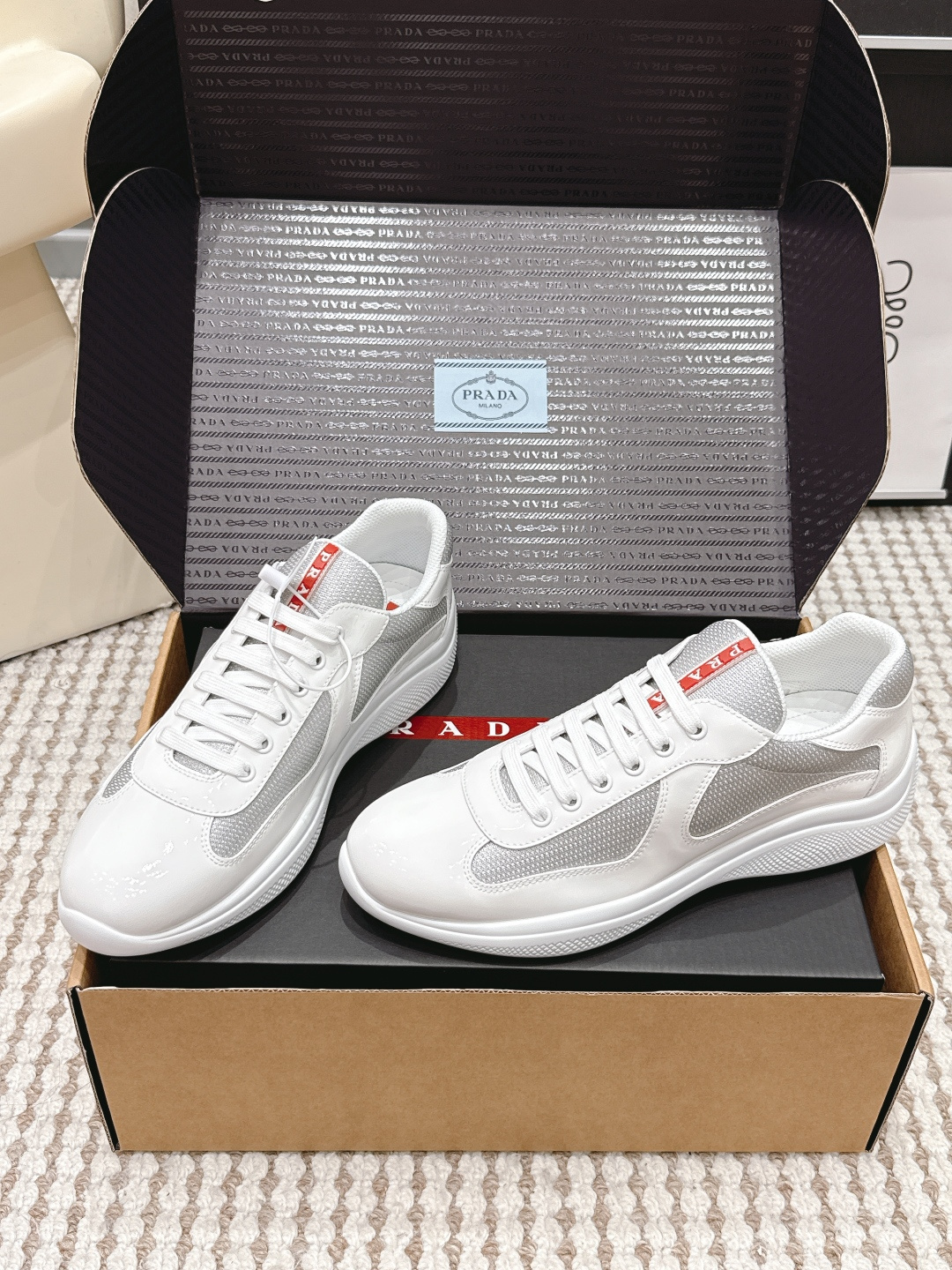 Prada Style Leather Women's Shoes style reference detail image 3 from source 784858