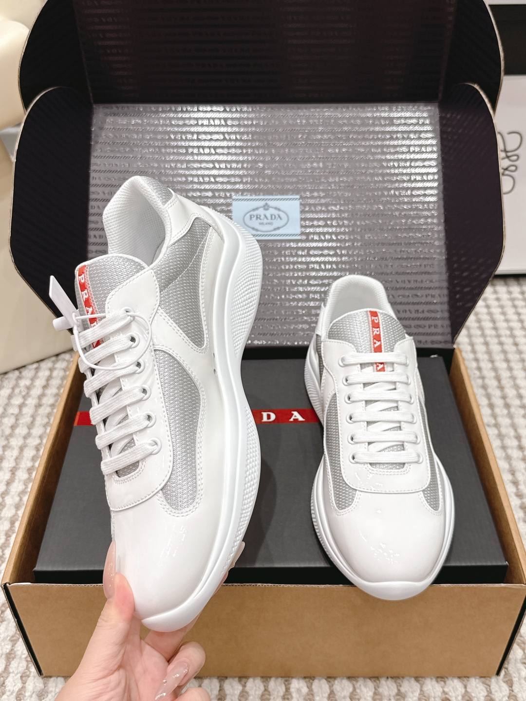 Prada Style Leather Women's Shoes style reference detail image 5 from source 784858