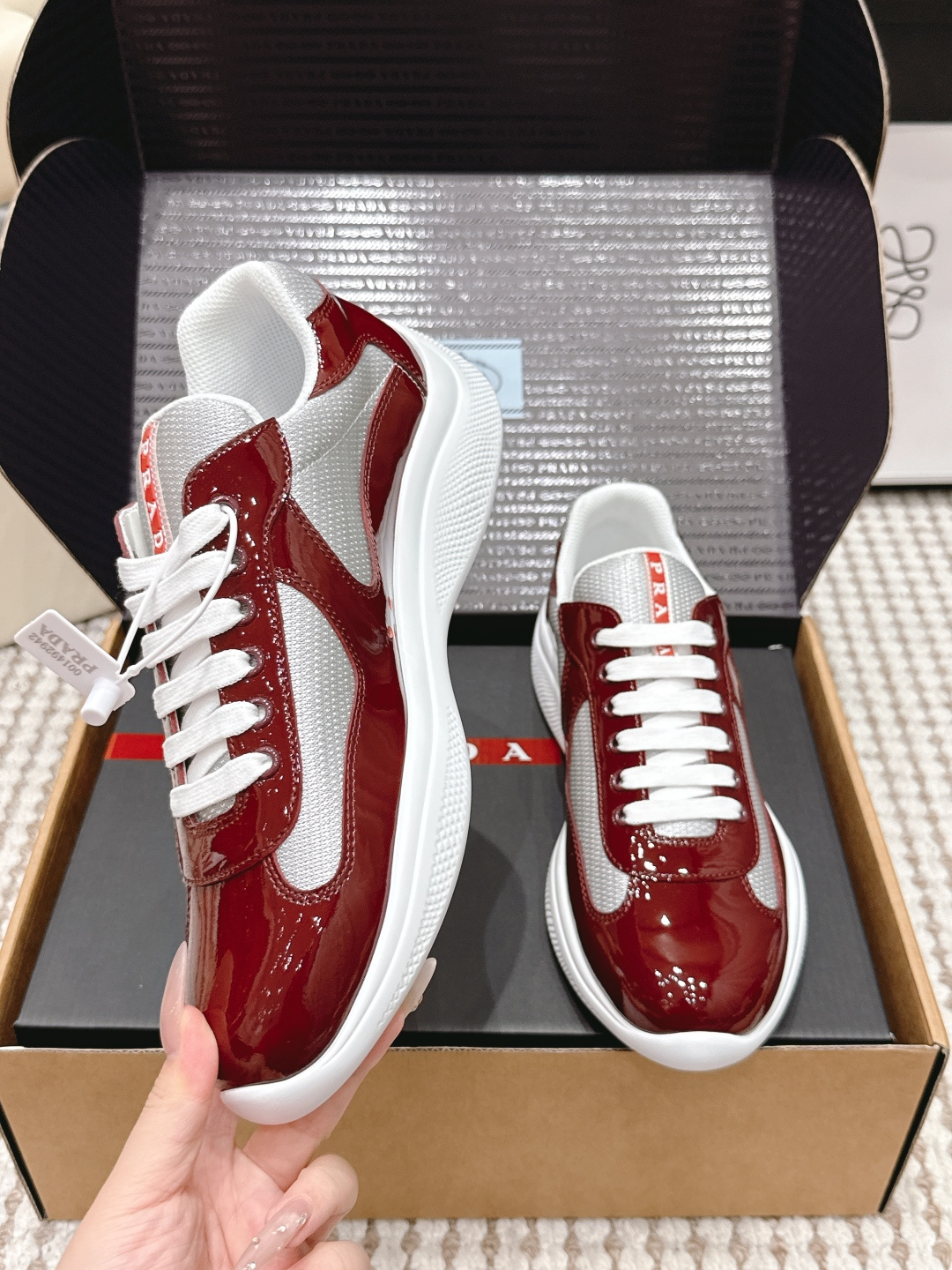 Prada Style Leather Women's Shoes style reference detail image 5 from source 784859