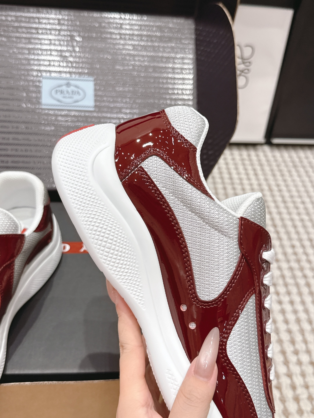 Prada Style Leather Women's Shoes style reference detail image 6 from source 784859