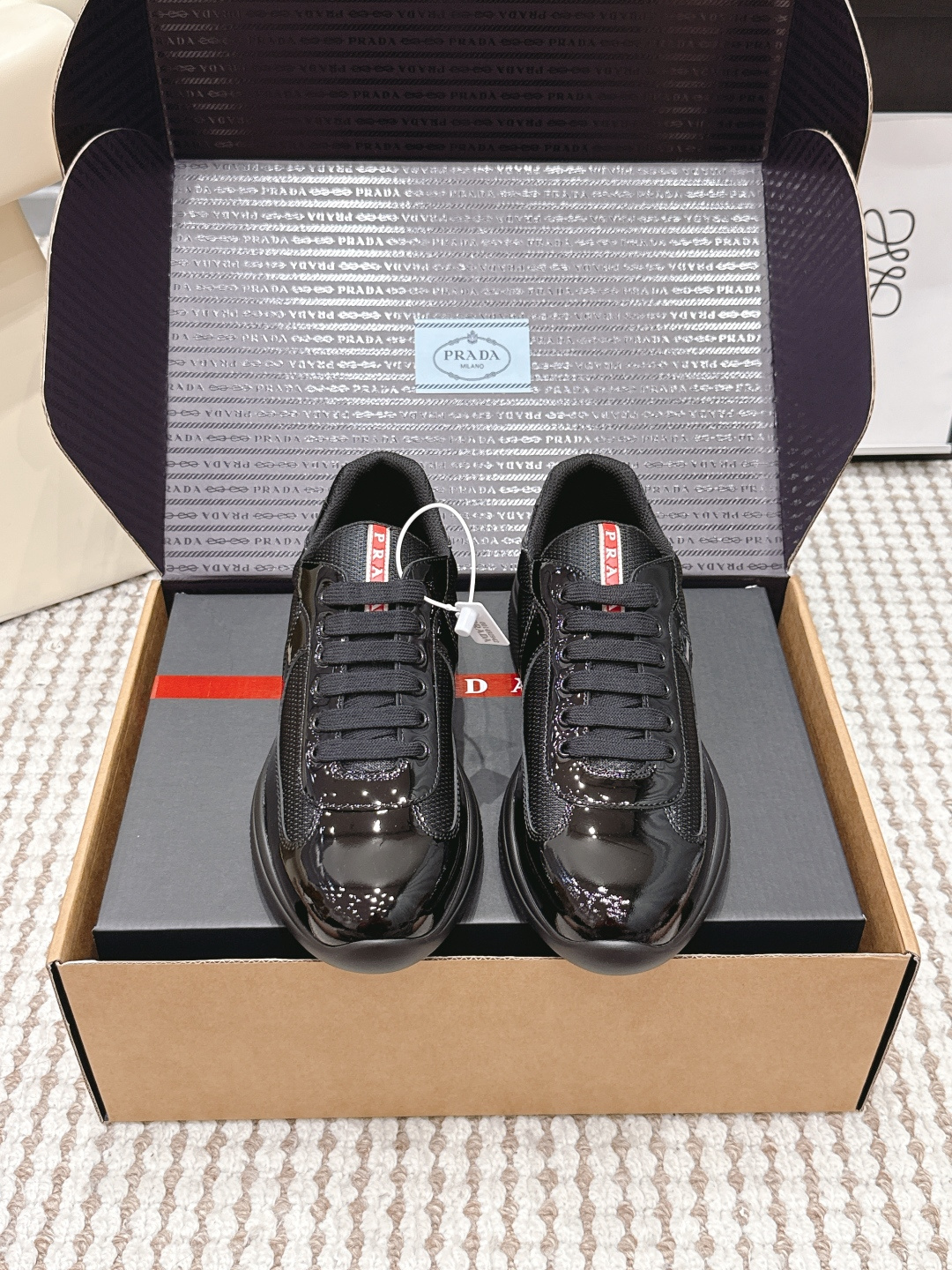 Prada Style Leather Women's Shoes style reference detail image 1 from source 784861