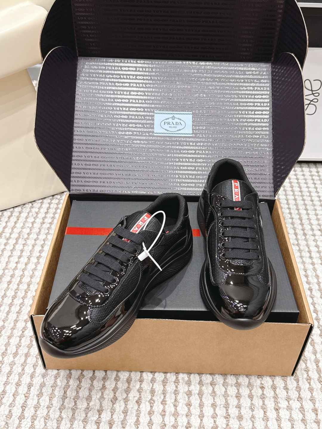 Prada Style Leather Women's Shoes style reference detail image 4 from source 784861