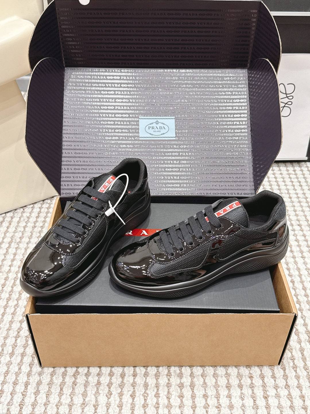 Prada Style Leather Women's Shoes style reference detail image 3 from source 784861