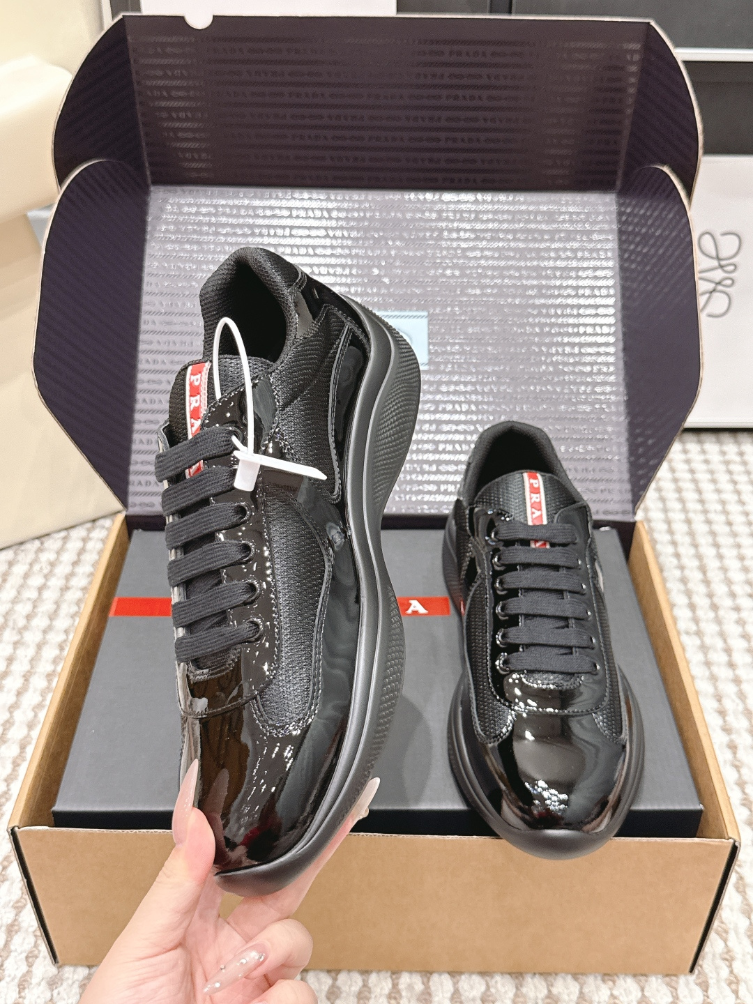 Prada Style Leather Women's Shoes style reference detail image 5 from source 784861