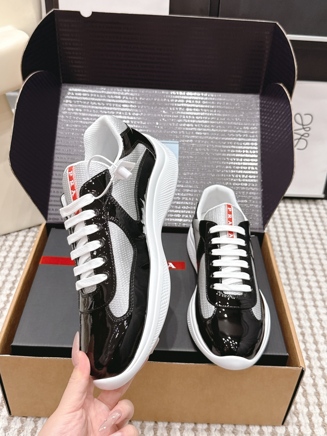Prada Style Leather Women's Shoes style reference detail image 5 from source 784862
