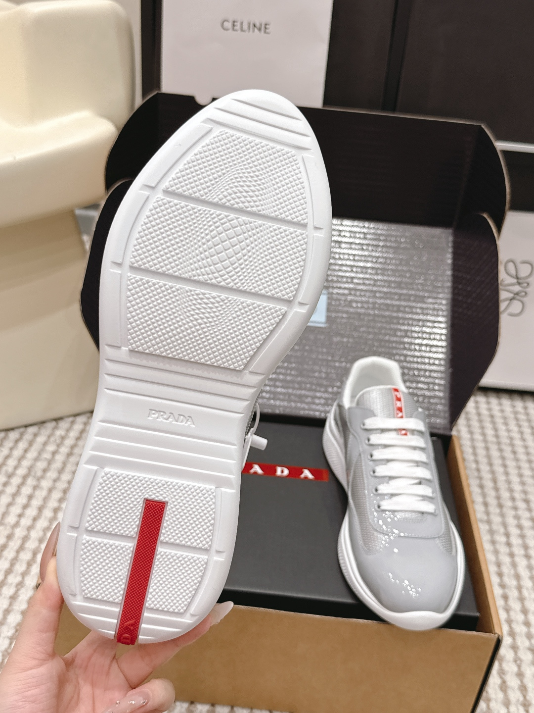 Prada Style Leather Women's Shoes style reference detail image 9 from source 784863
