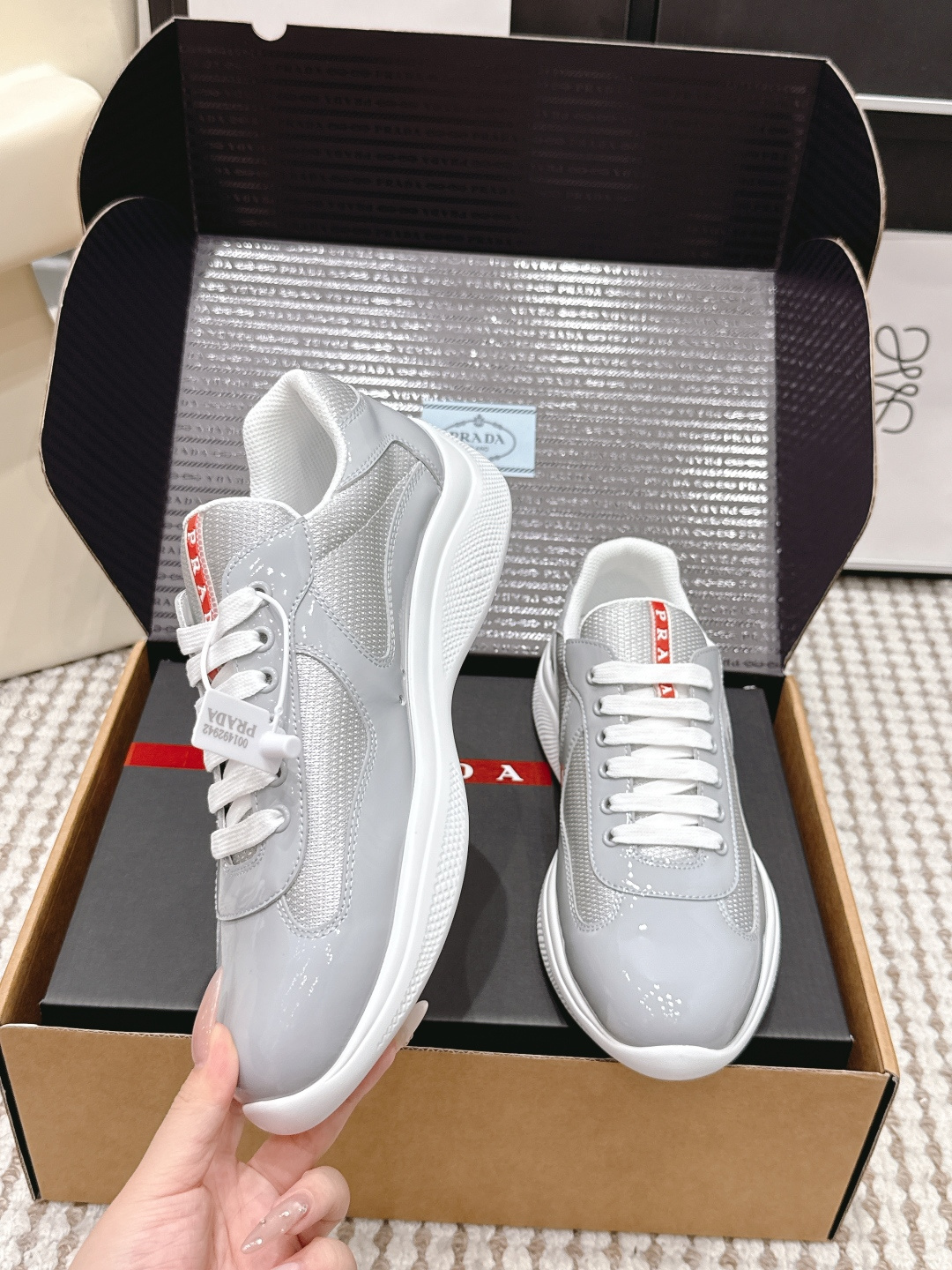 Prada Style Leather Women's Shoes style reference detail image 5 from source 784863