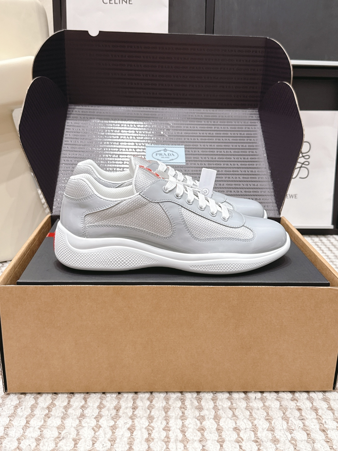 Prada Style Leather Women's Shoes style reference detail image 2 from source 784863