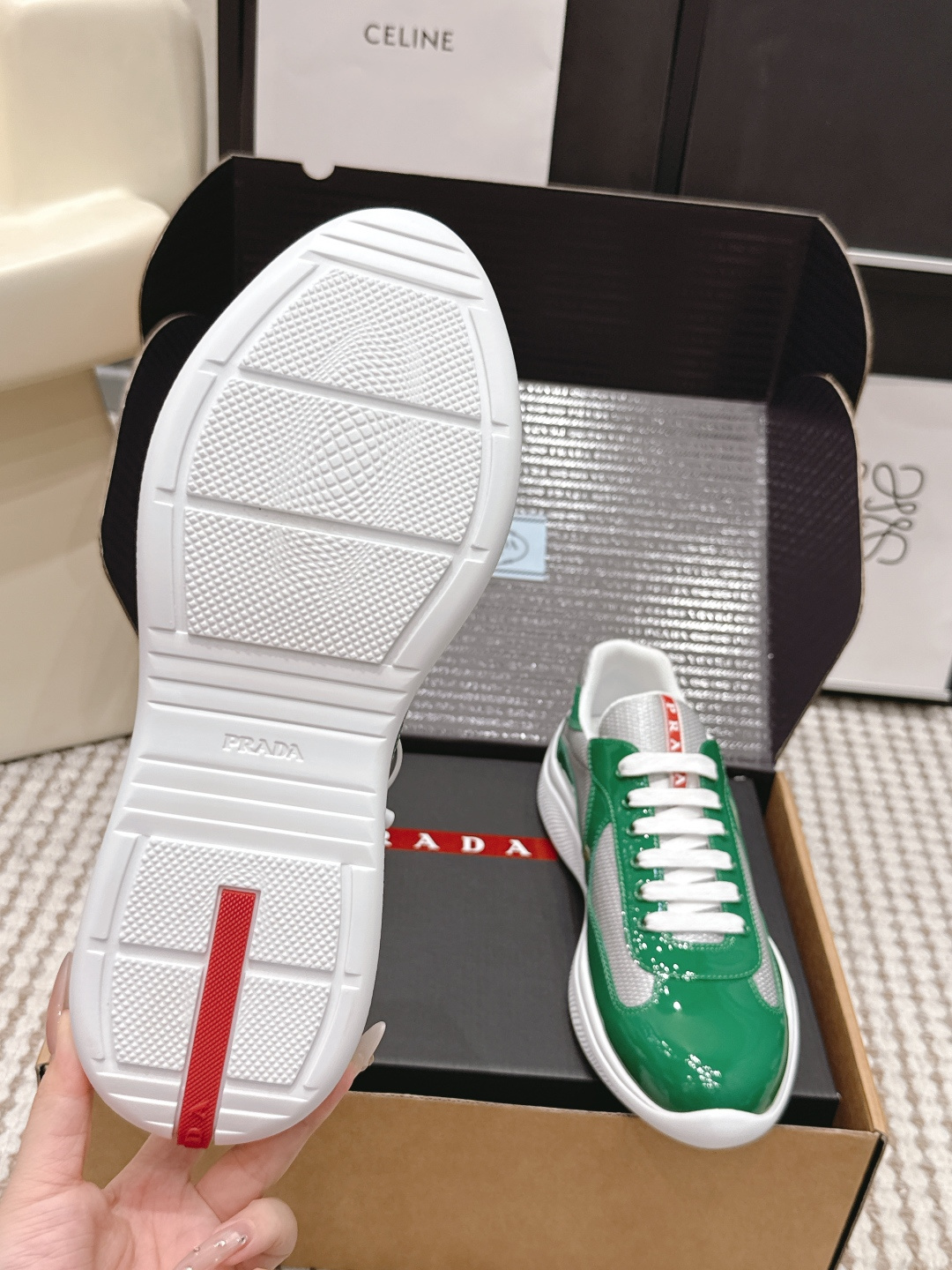 Prada Style Leather Women's Shoes style reference detail image 9 from source 784864