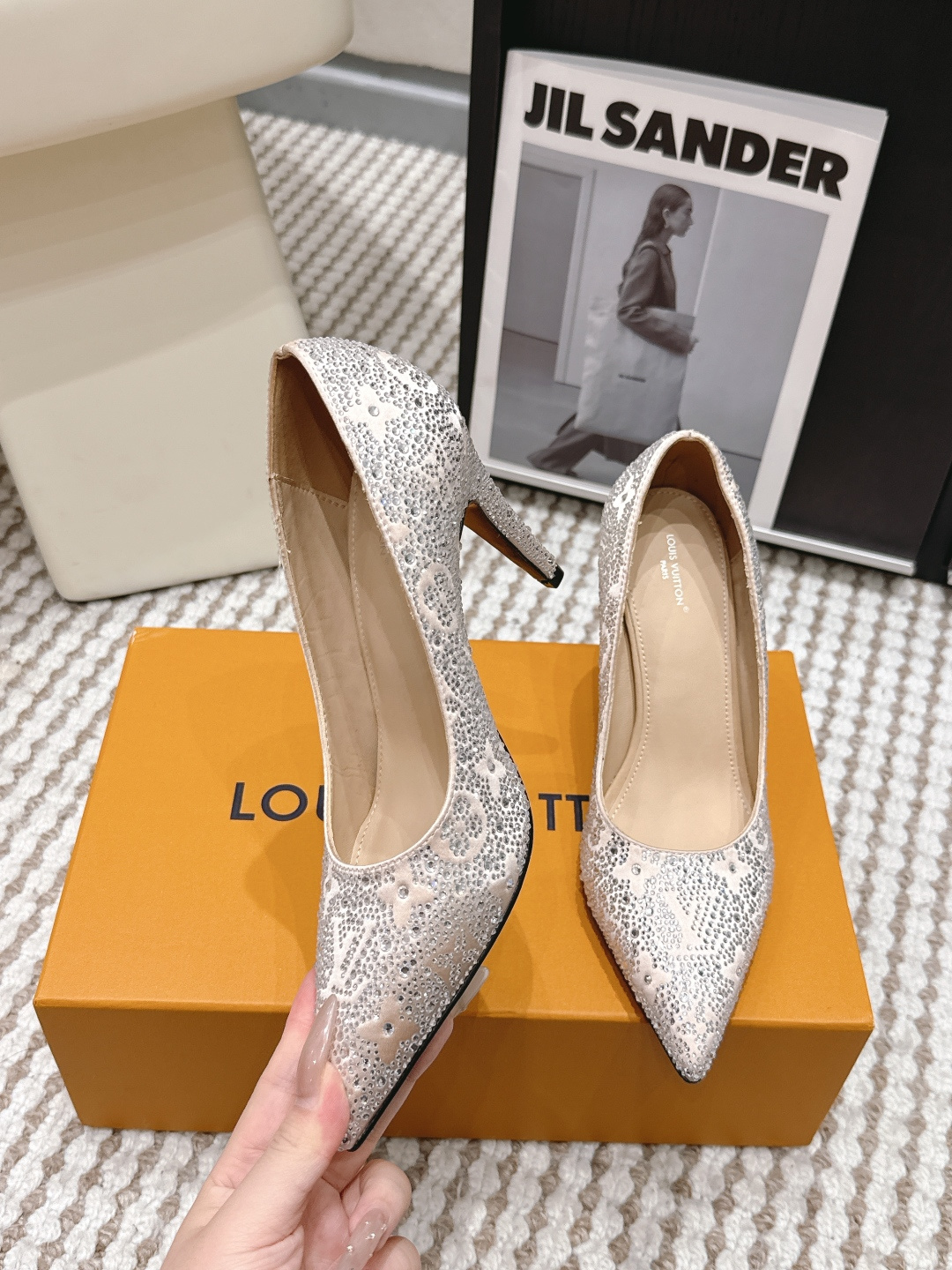 Louis Vuitton Louis Vuitton ss26 new arrival LV驴牌春夏新款系列玛丽珍烫钻高跟鞋单鞋