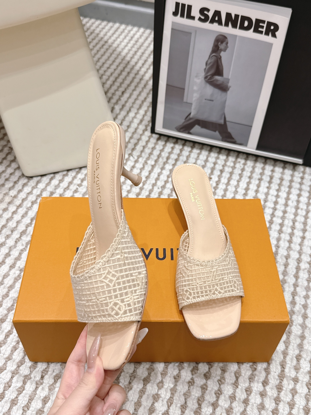 Louis Vuitton LV 路易威登 26/ 早春新品 玛丽珍高跟网拖鞋