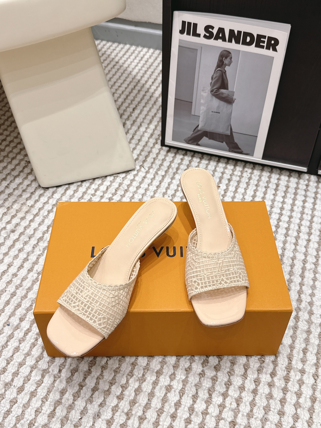 Louis Vuitton LV 路易威登 26/ 早春新品 玛丽珍高跟网拖鞋