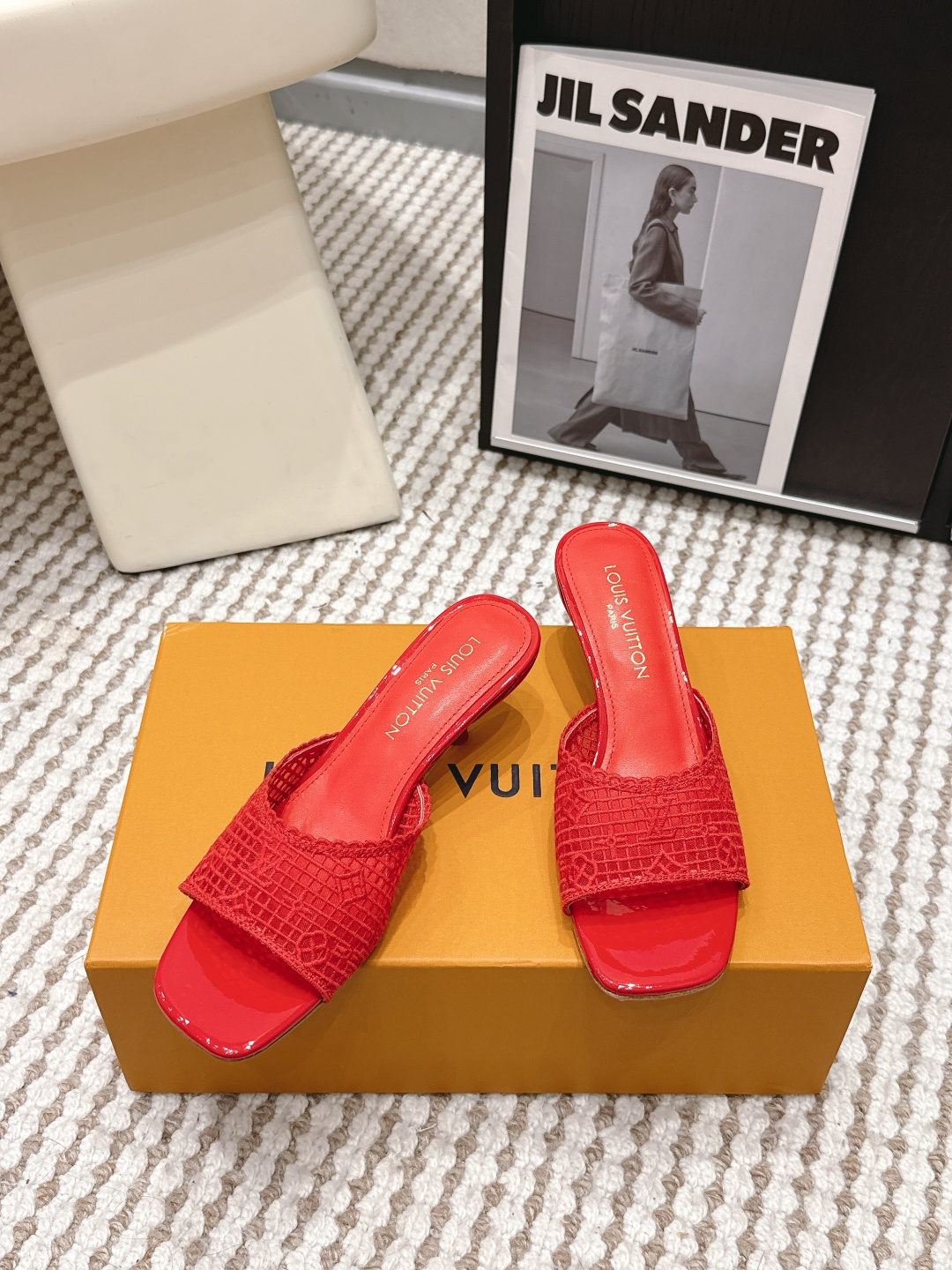 Louis Vuitton LV 路易威登 26/ 早春新品 玛丽珍高跟网拖鞋