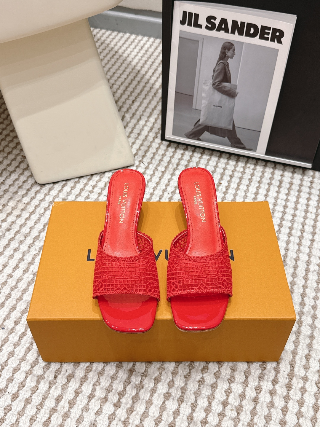 Louis Vuitton LV 路易威登 26/ 早春新品 玛丽珍高跟网拖鞋