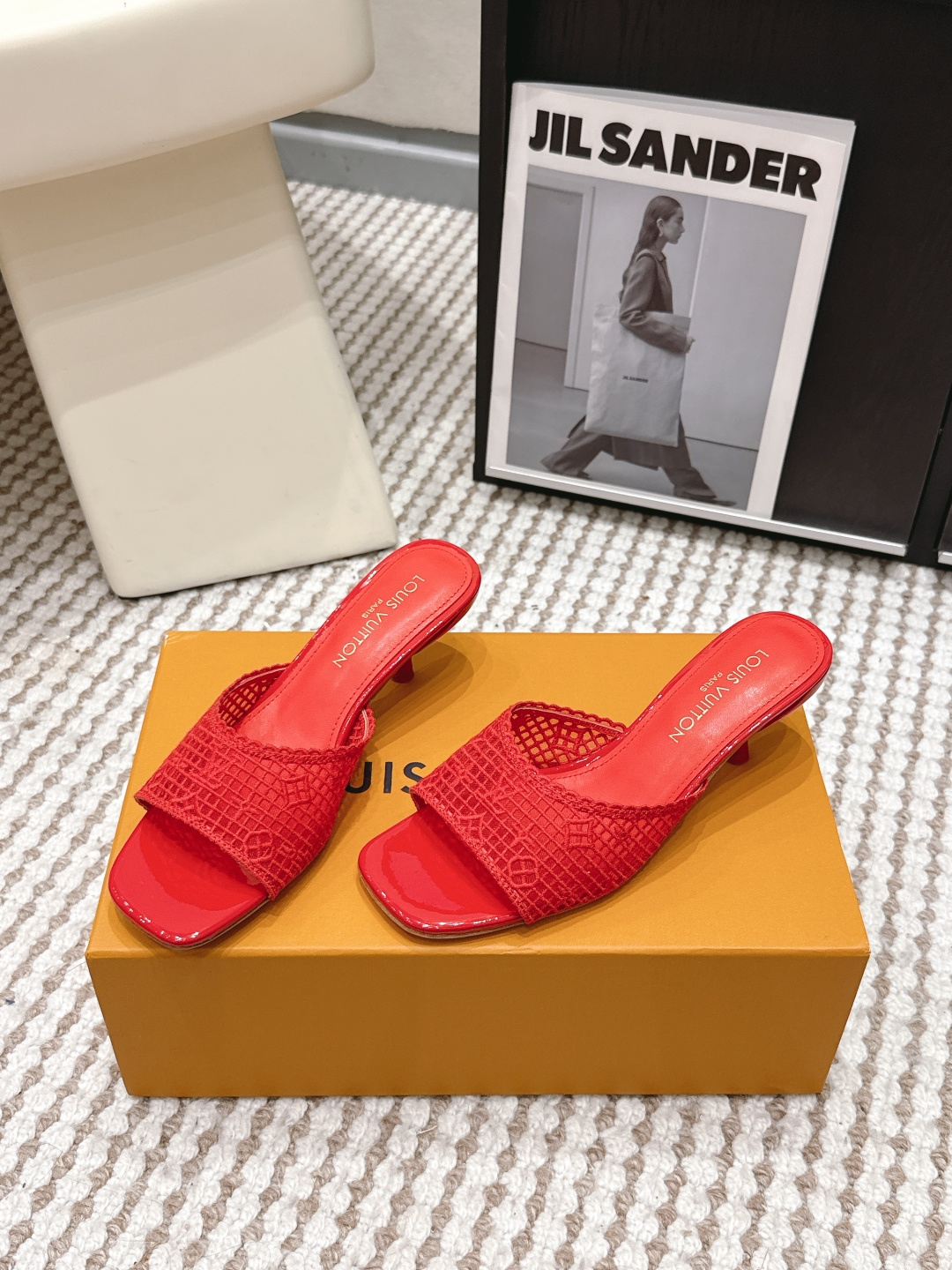 Louis Vuitton LV 路易威登 26/ 早春新品 玛丽珍高跟网拖鞋