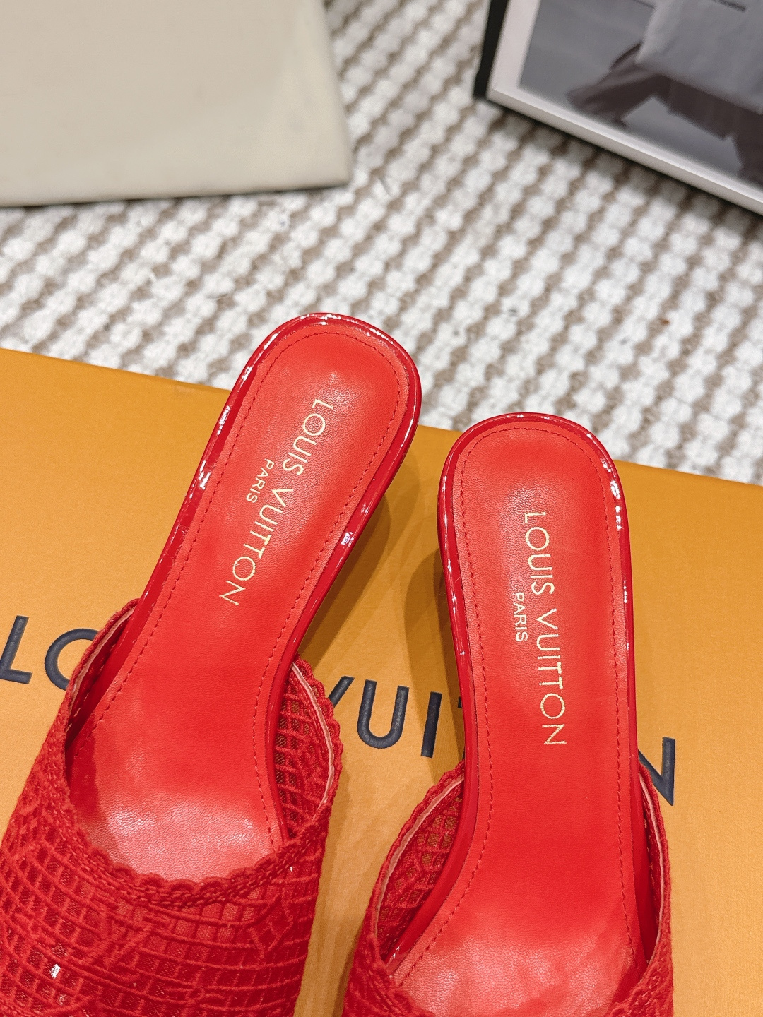 Louis Vuitton LV 路易威登 26/ 早春新品 玛丽珍高跟网拖鞋