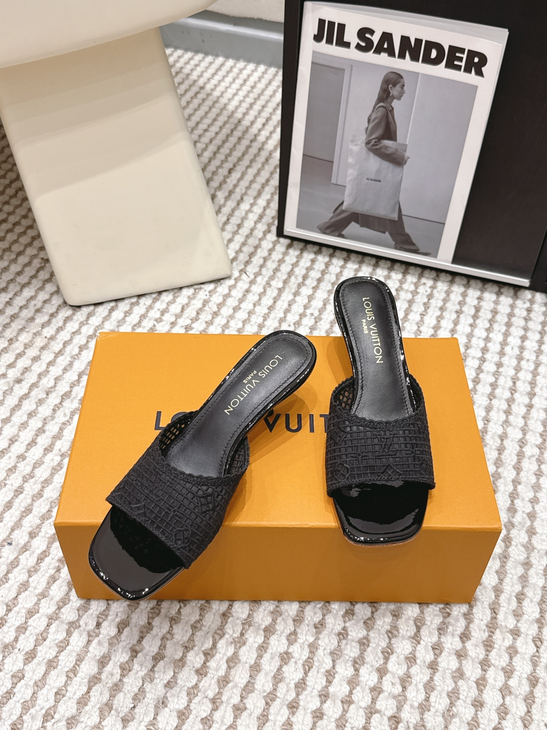 Louis Vuitton LV 路易威登 26/ 早春新品 玛丽珍高跟网拖鞋