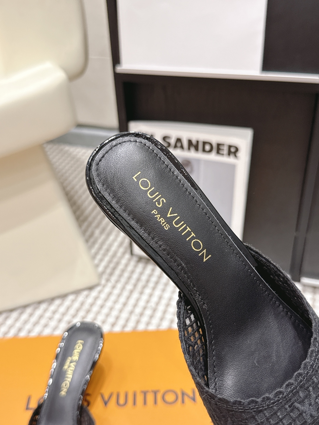 Louis Vuitton LV 路易威登 26/ 早春新品 玛丽珍高跟网拖鞋