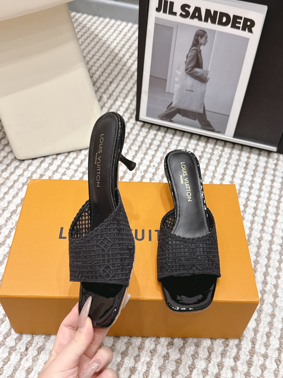 Louis Vuitton LV 路易威登 26/ 早春新品 玛丽珍高跟网拖鞋