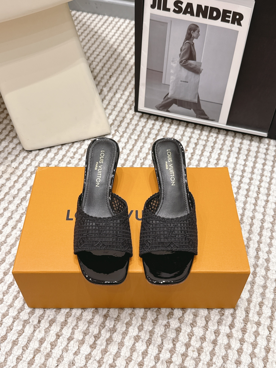 Louis Vuitton LV 路易威登 26/ 早春新品 玛丽珍高跟网拖鞋