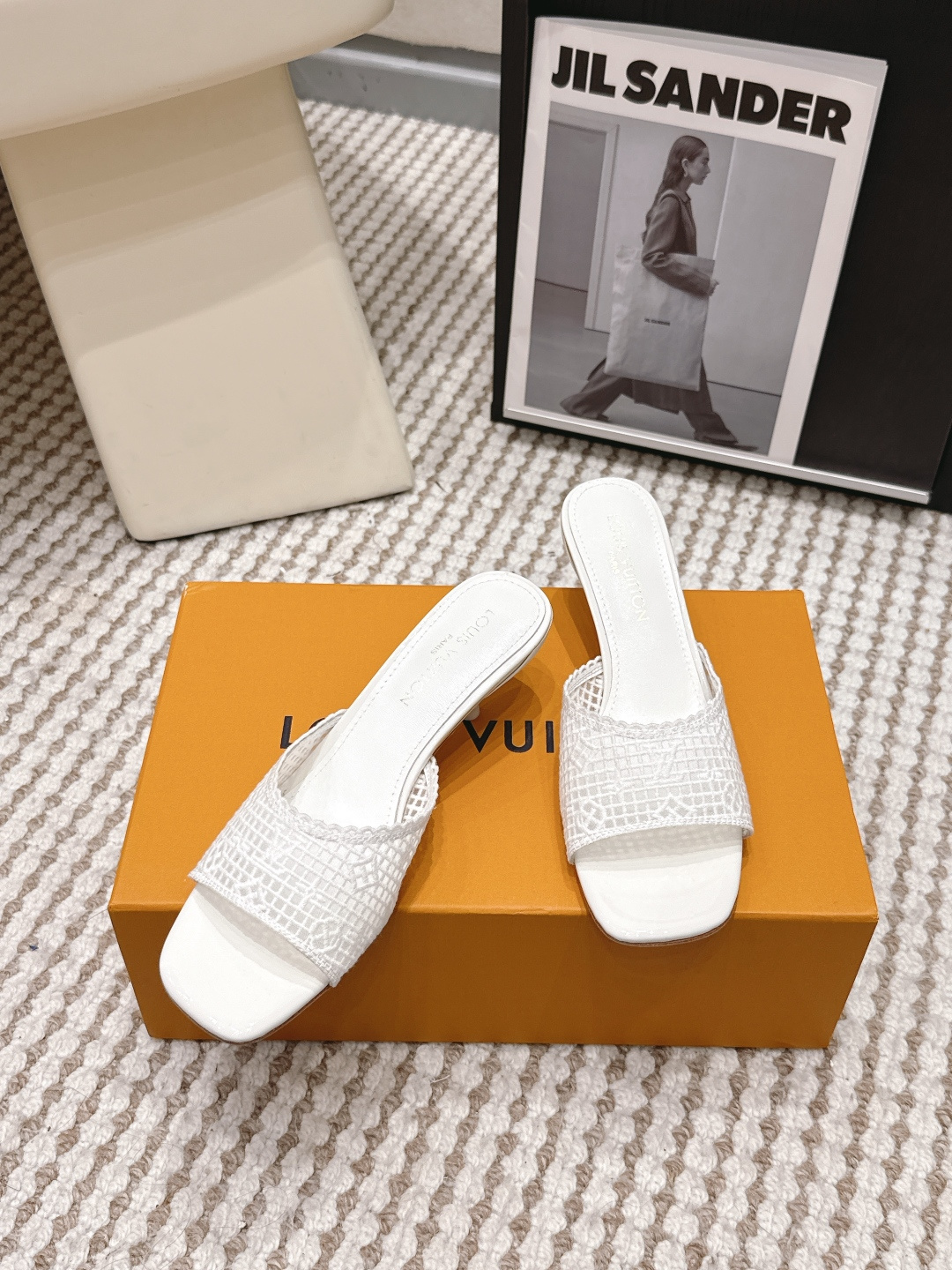 Louis Vuitton LV 路易威登 26/ 早春新品 玛丽珍高跟网拖鞋