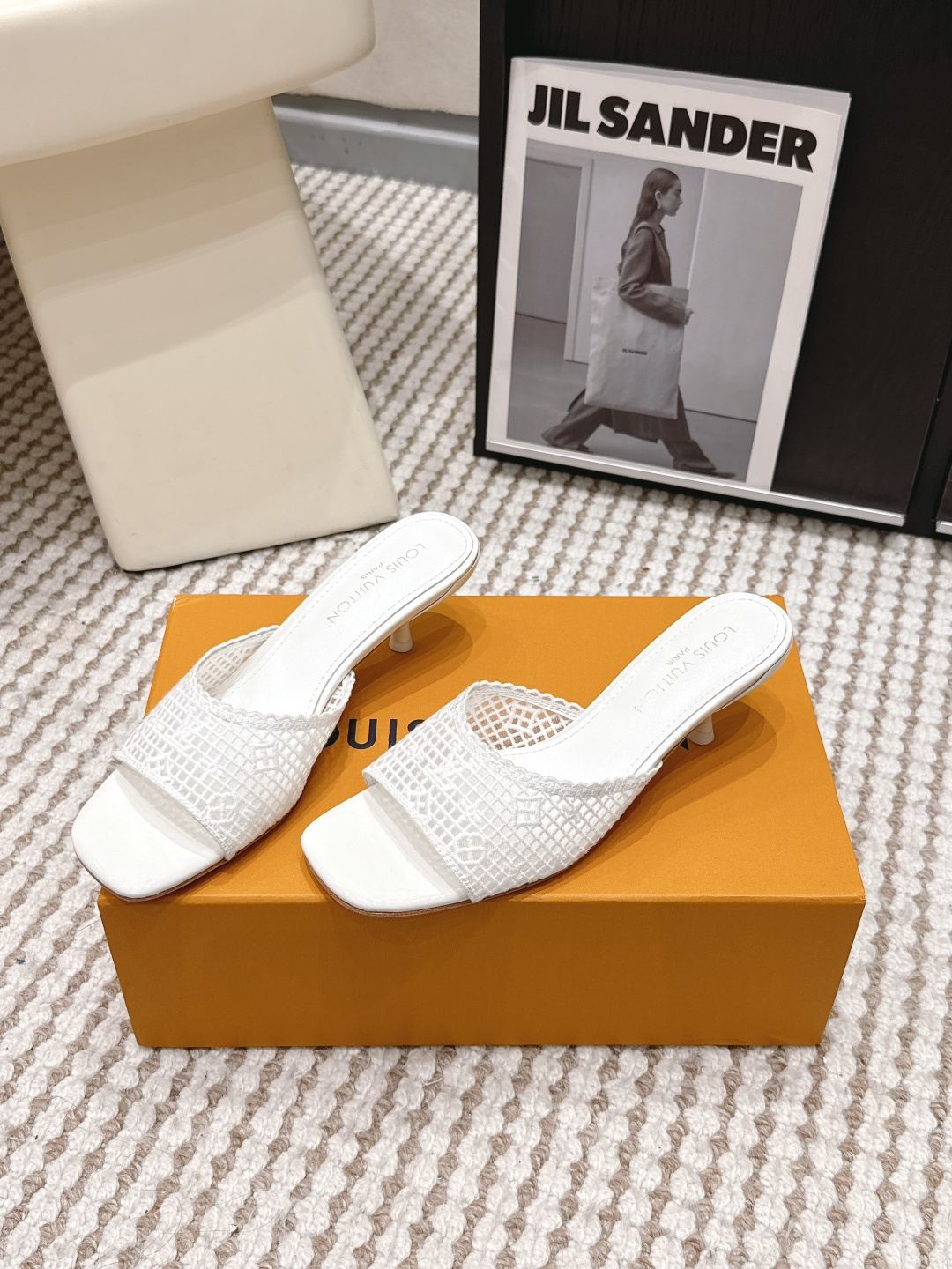 Louis Vuitton LV 路易威登 26/ 早春新品 玛丽珍高跟网拖鞋