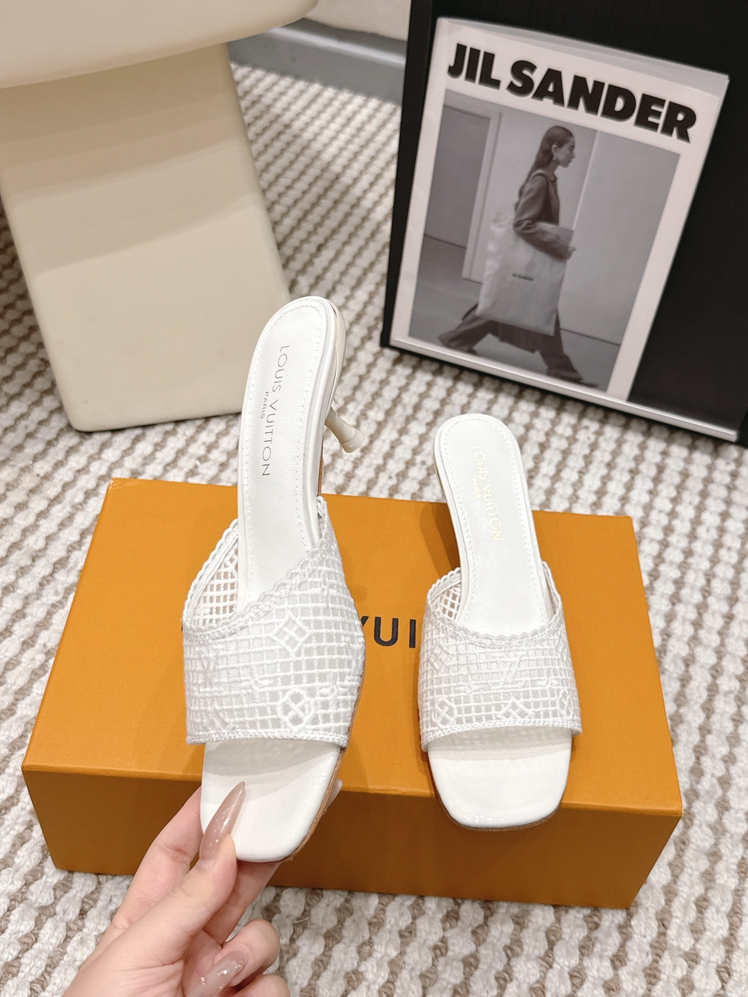 Louis Vuitton LV 路易威登 26/ 早春新品 玛丽珍高跟网拖鞋