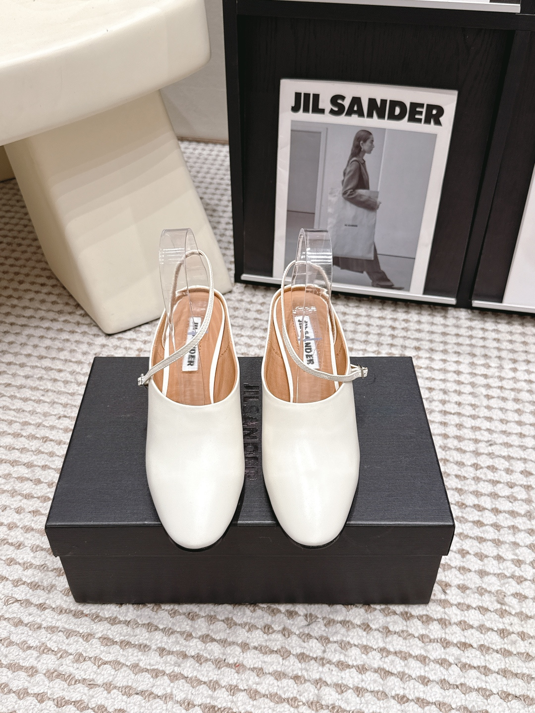 Белые сабо Jil Sander