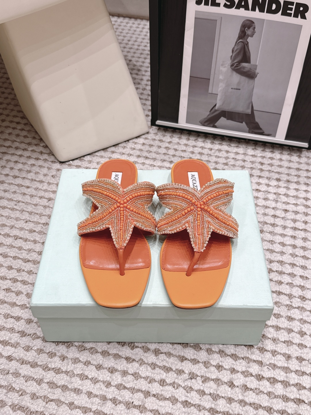 AQUAZZURA женские шлёпанцы с декоративными звездами